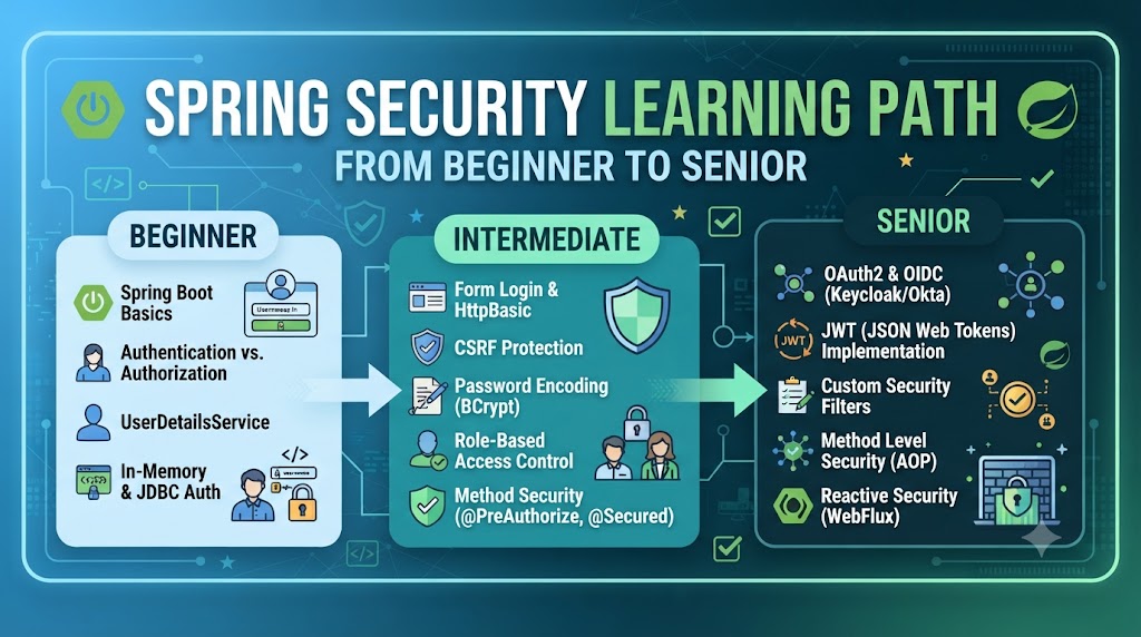 Spring Security learning path from beginner to senior